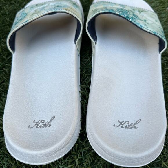 Kith Vintage Floral Streetwear Slides Lightweight Slip On Loungewear Sandals 10 - Picture 7 of 9